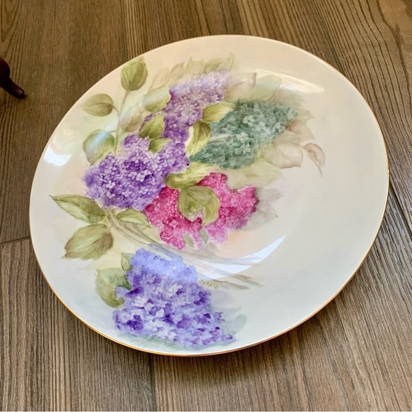 Vintage Hand Painted Holiday Germany China V Plate 10” - Picture 5 of 10